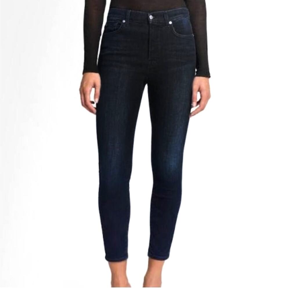 7 For All Mankind 7FAM B(air) Lyocell High Waist Ankle Skinny Denim Jeans Sz 28